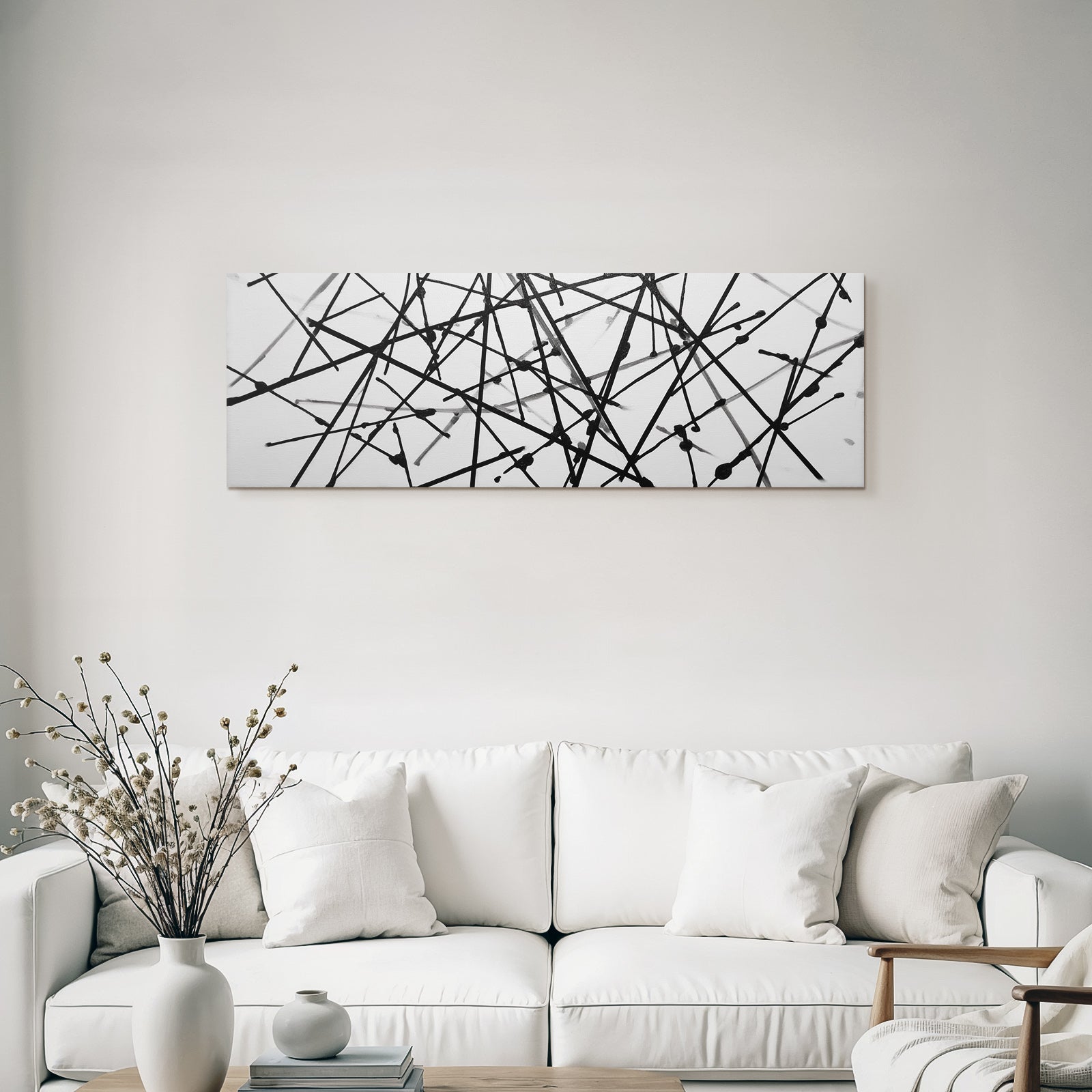 Abstrakte Kreuzende Linien Kunstwerk