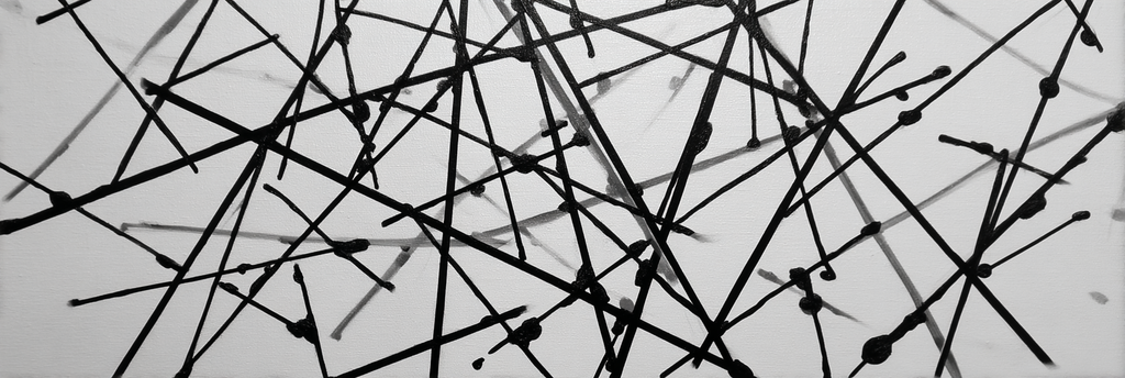 Abstrakte Kreuzende Linien Kunstwerk | Minimalistisch | Stilrichtungen