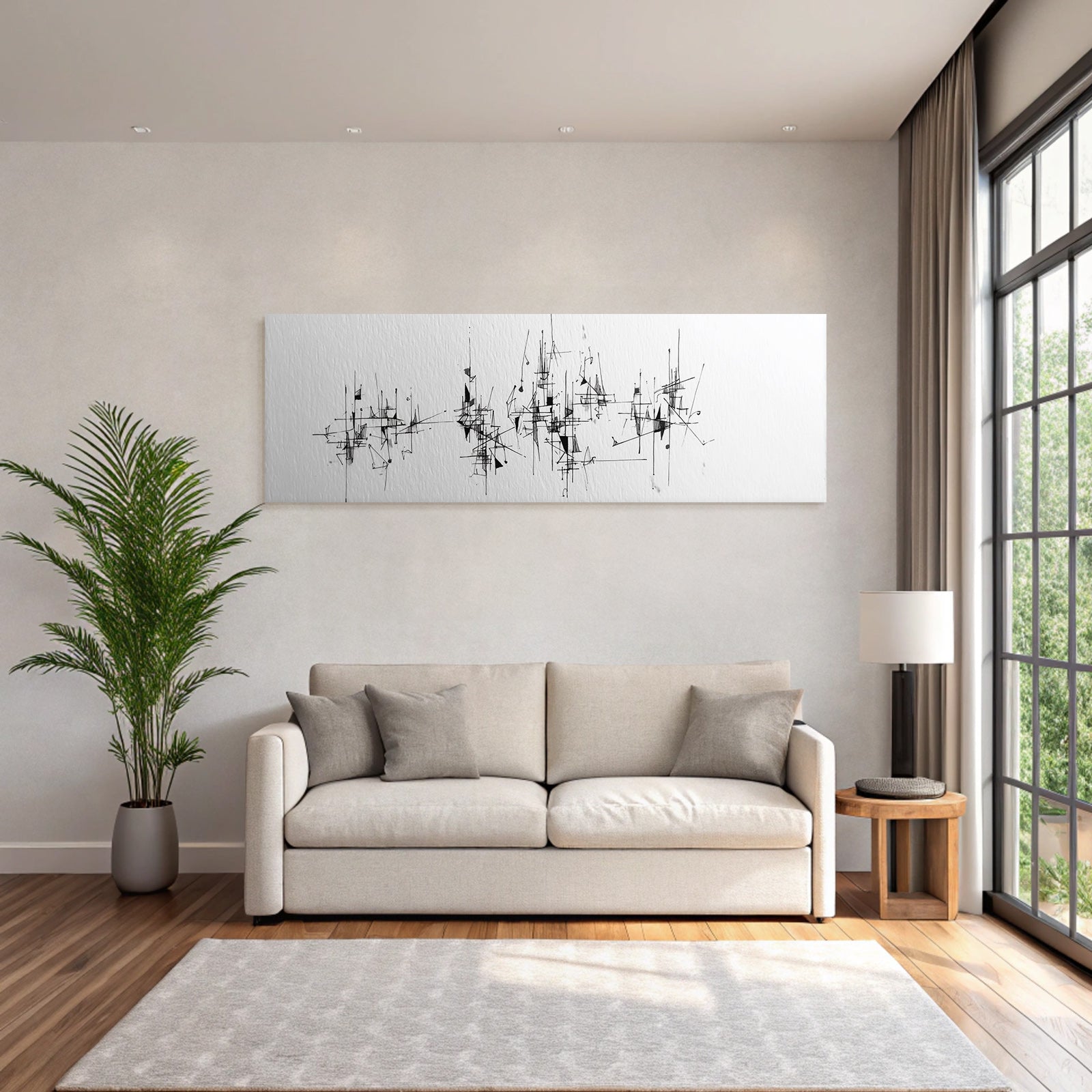 Abstrakte Linienkunst Geometrische Formen Und Klang