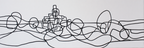 Abstrakte Linienkunst Weisser Hintergrund Fliessende Bewegung | Minimalistisch | Stilrichtungen