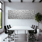 Abstraktes Liniennetz Design Monochrom