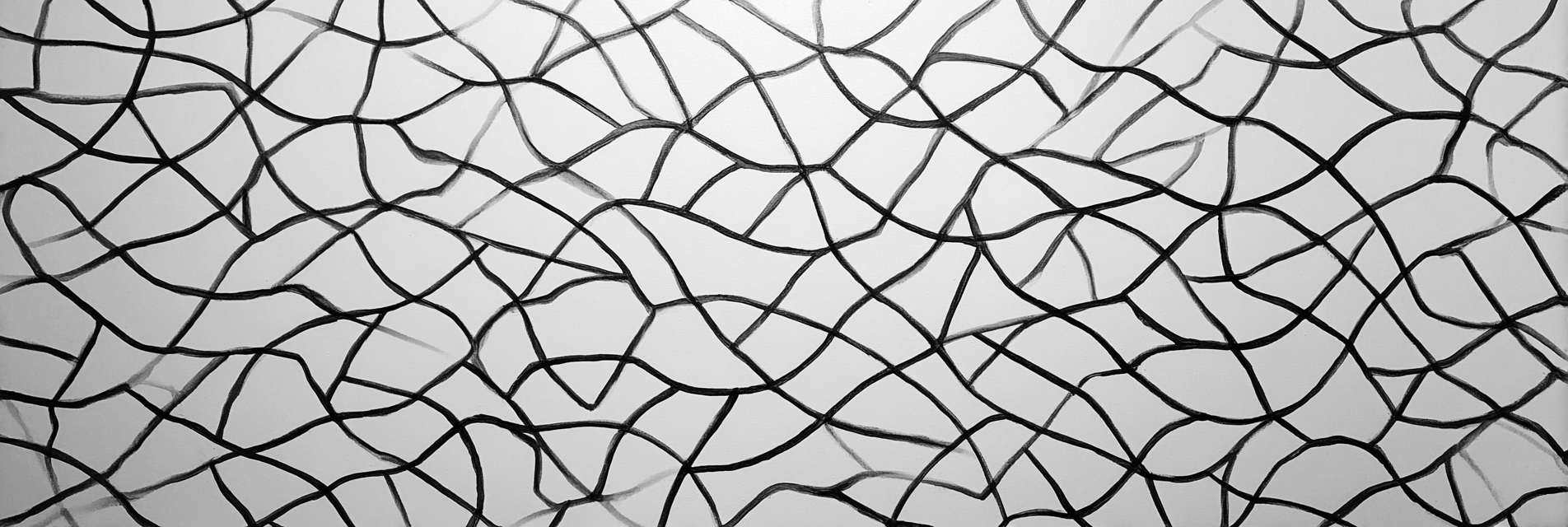 Abstraktes Liniennetz Design Monochrom | Minimalistisch | Stilrichtungen