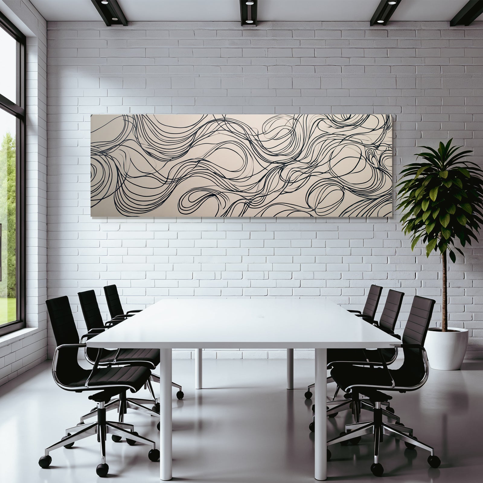 Abstraktes Design Fliessende Linien Bewegung Minimalismus