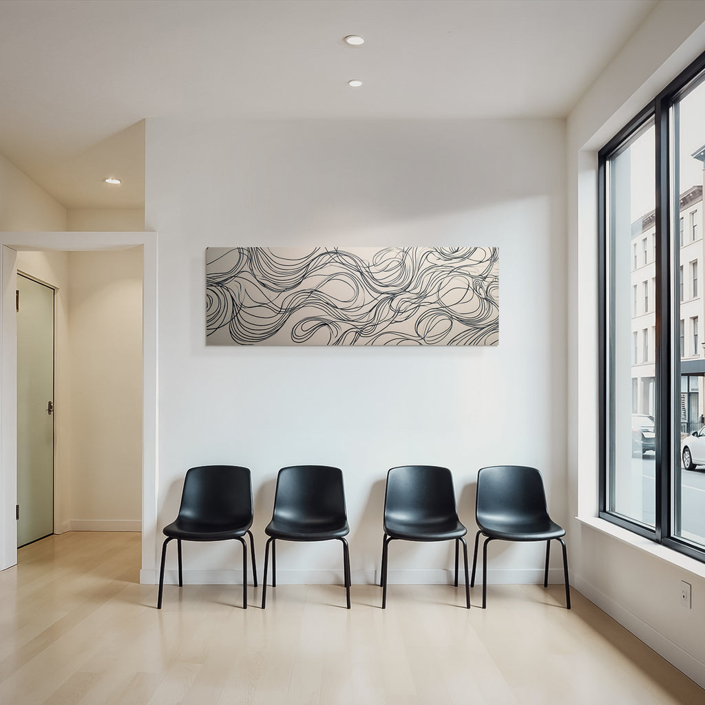 Abstraktes Design Fliessende Linien Bewegung Minimalismus