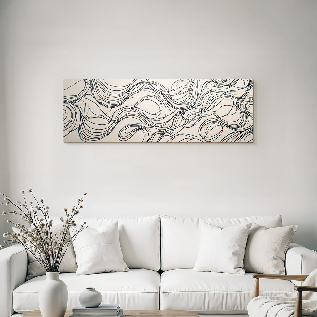 Abstraktes Design Fliessende Linien Bewegung Minimalismus