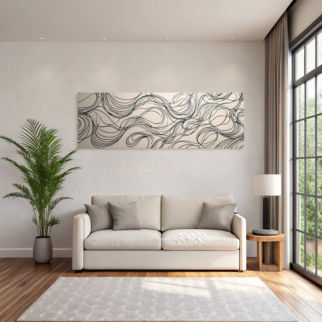 Abstraktes Design Fliessende Linien Bewegung Minimalismus