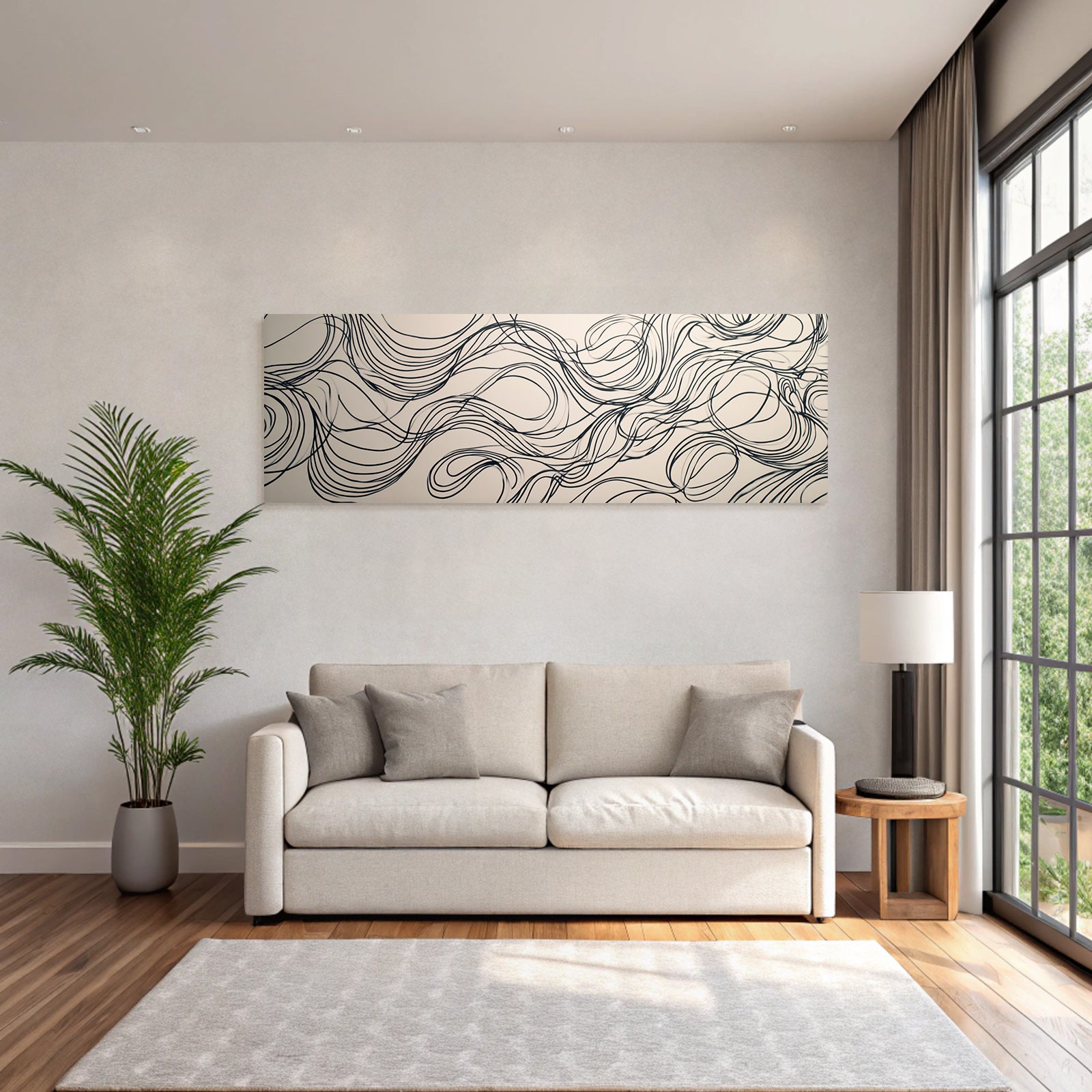 Abstraktes Design Fliessende Linien Bewegung Minimalismus