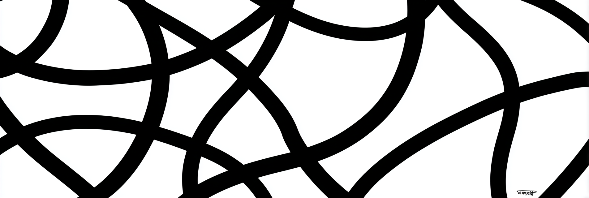 Abstraktes Design Mit Dicken Schwarzen Linien Und Dynamischem Muster | Minimalistisch | Stilrichtungen