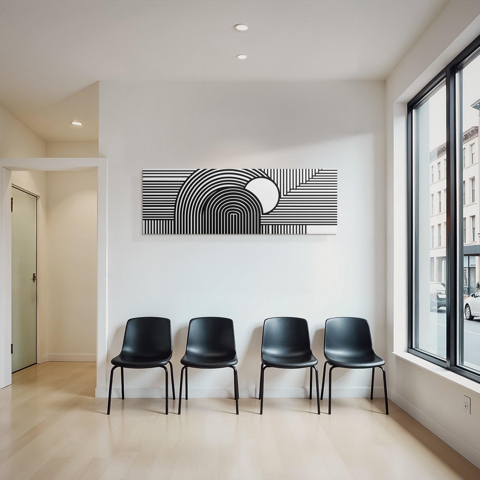 Abstraktes Design Mit Kurven Und Linien