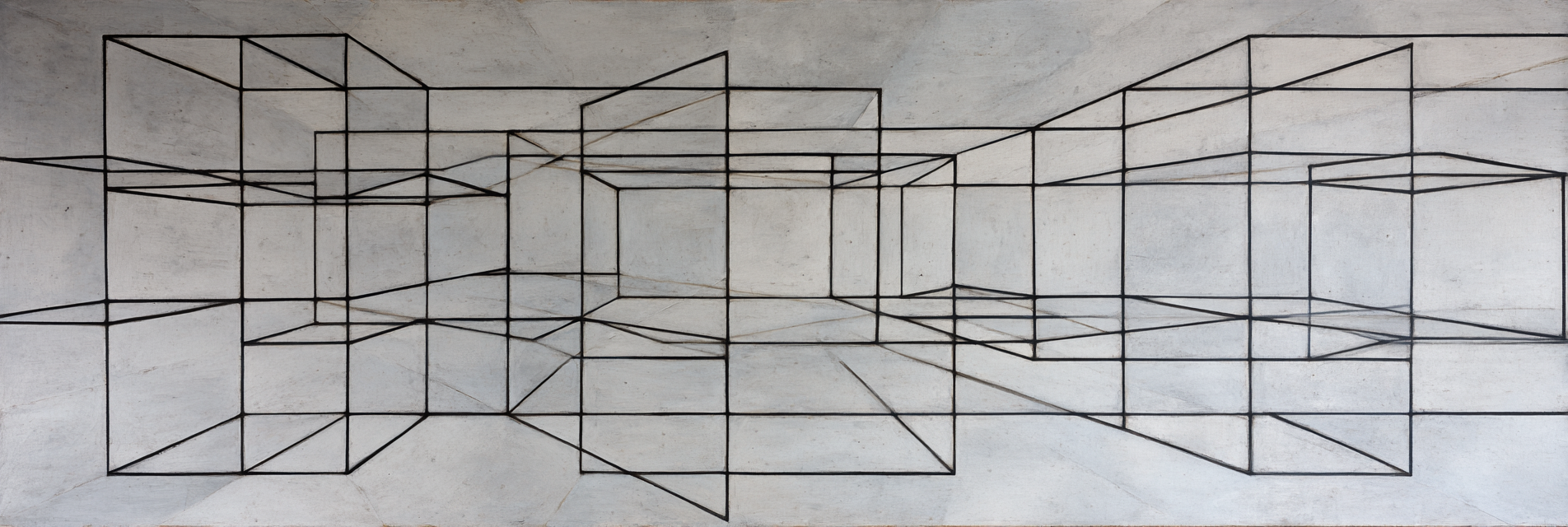 Abstraktes Geometrisches Kunstwerk Mit Kubischen Und Rechteckigen Formen | Minimalistisch | Stilrichtungen