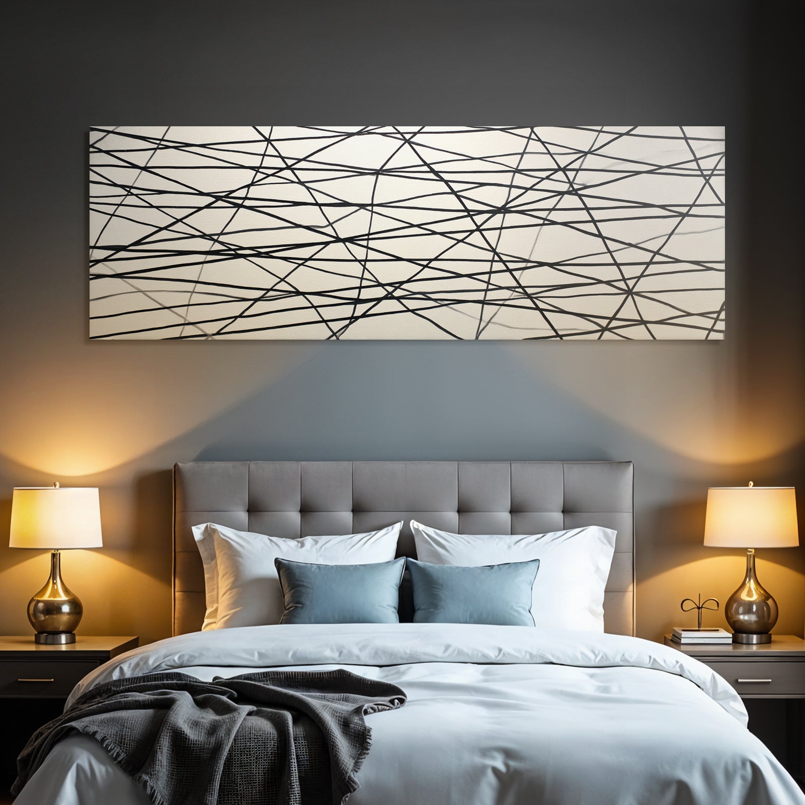 Abstraktes Liniennetzwerk Moderne Kunst