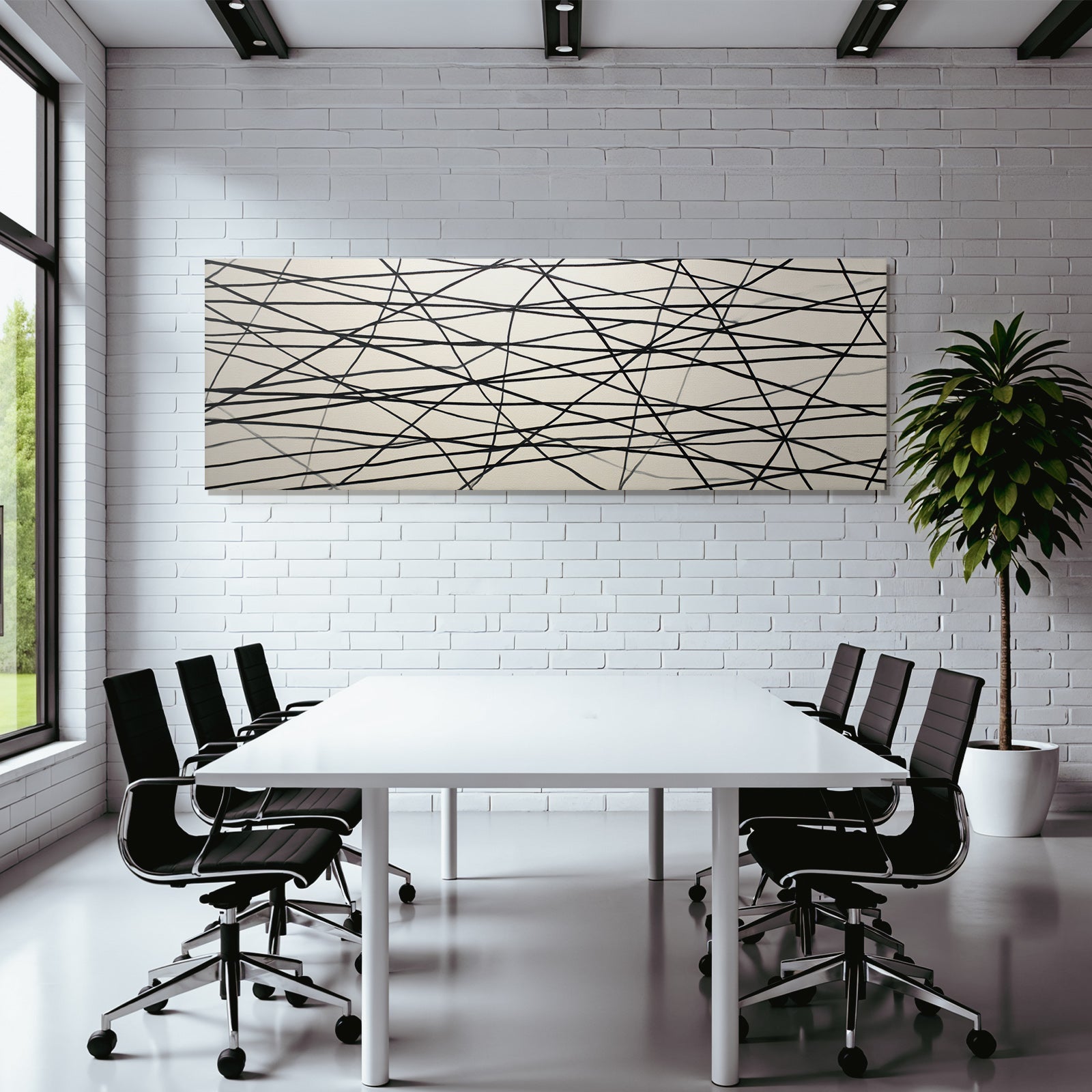 Abstraktes Liniennetzwerk Moderne Kunst
