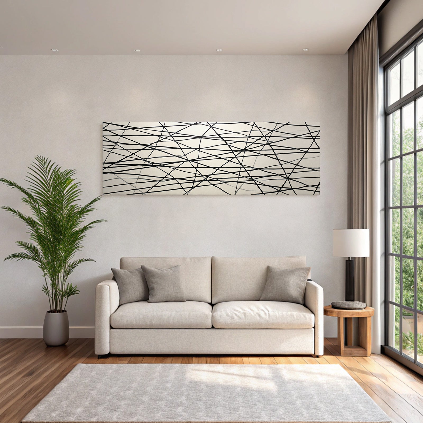 Abstraktes Liniennetzwerk Moderne Kunst