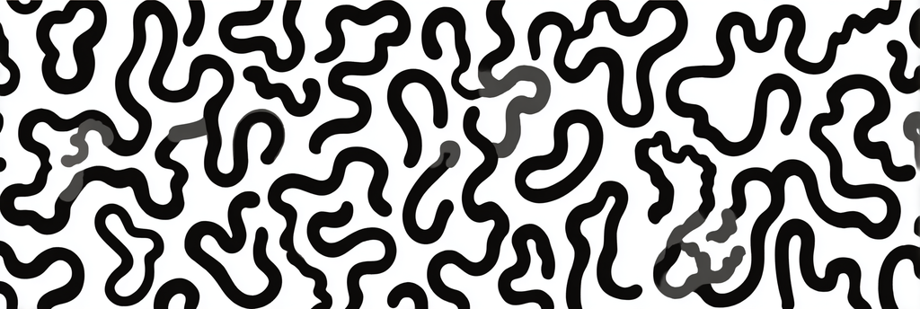 Abstraktes Muster Schwarze Wellenlinien Auf Weissem Hintergrund | Minimalistisch | Stilrichtungen