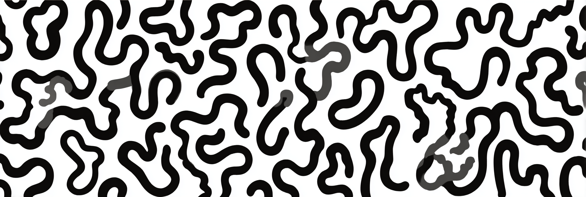 Abstraktes Muster Schwarze Wellenlinien Auf Weissem Hintergrund | Minimalistisch | Stilrichtungen