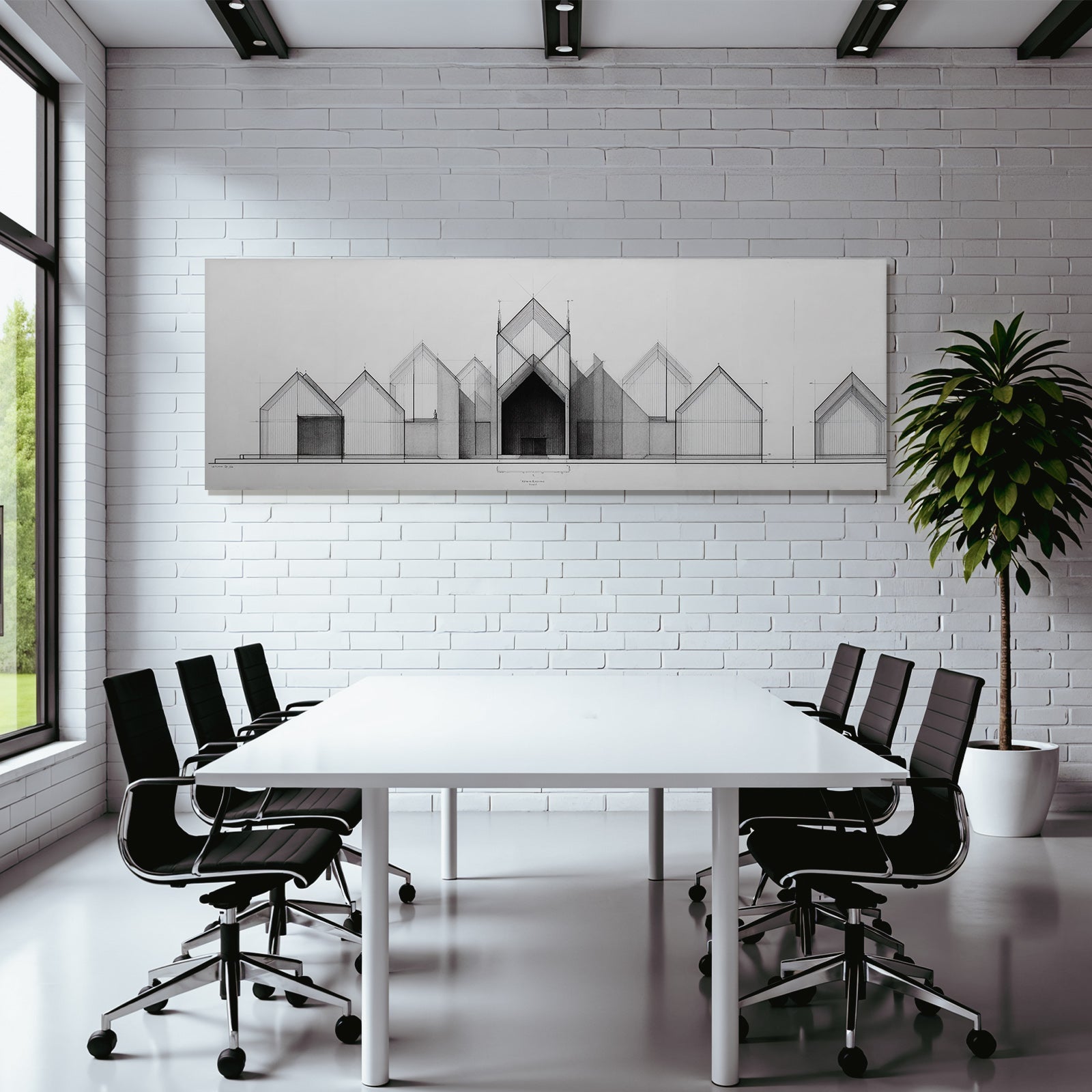 Architekturzeichnung Elevationsansicht Moderner Entwurf