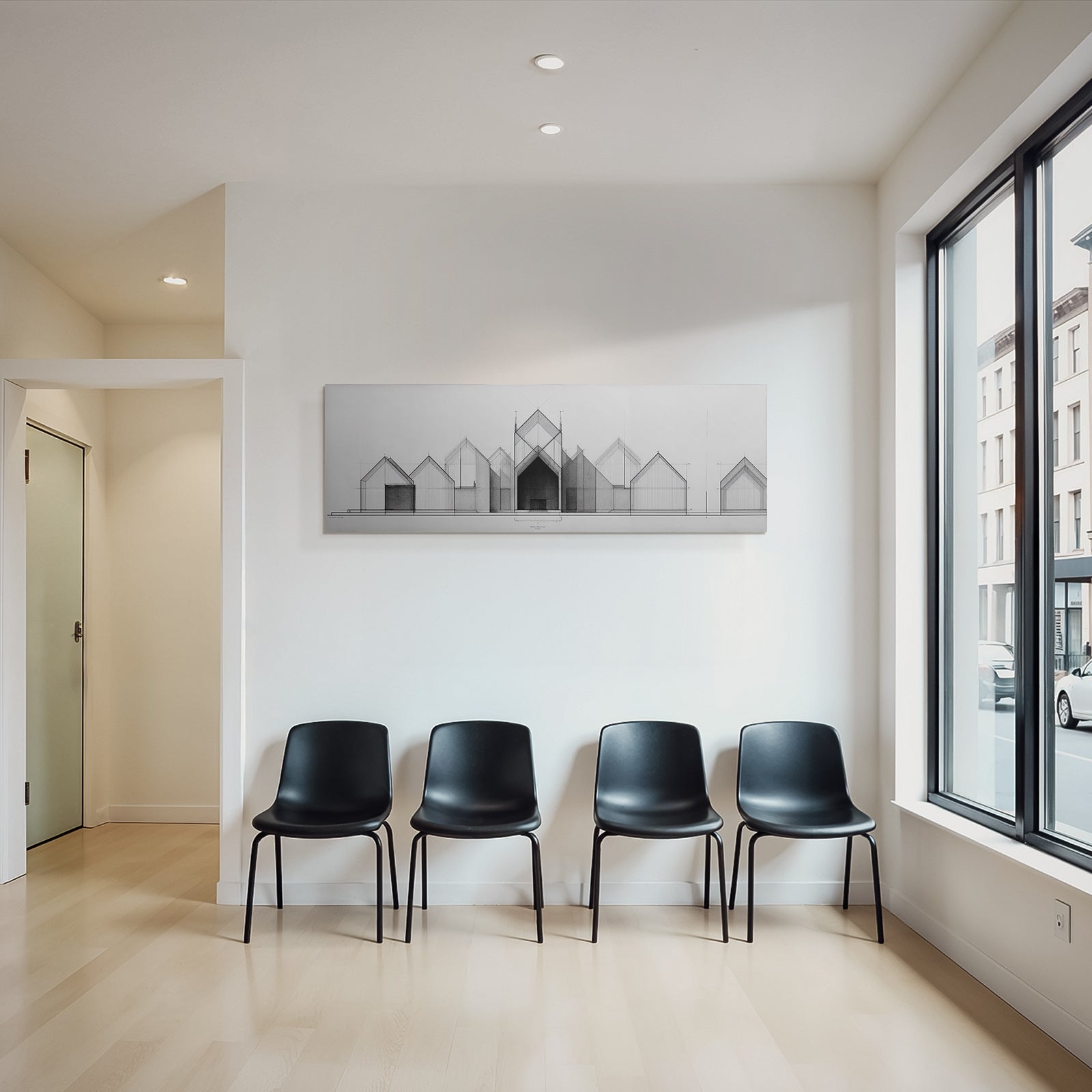 Architekturzeichnung Elevationsansicht Moderner Entwurf