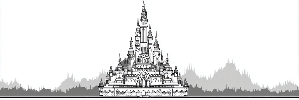 Märchenburg Monochromatisch Magie Abenteür | Minimalistisch | Stilrichtungen