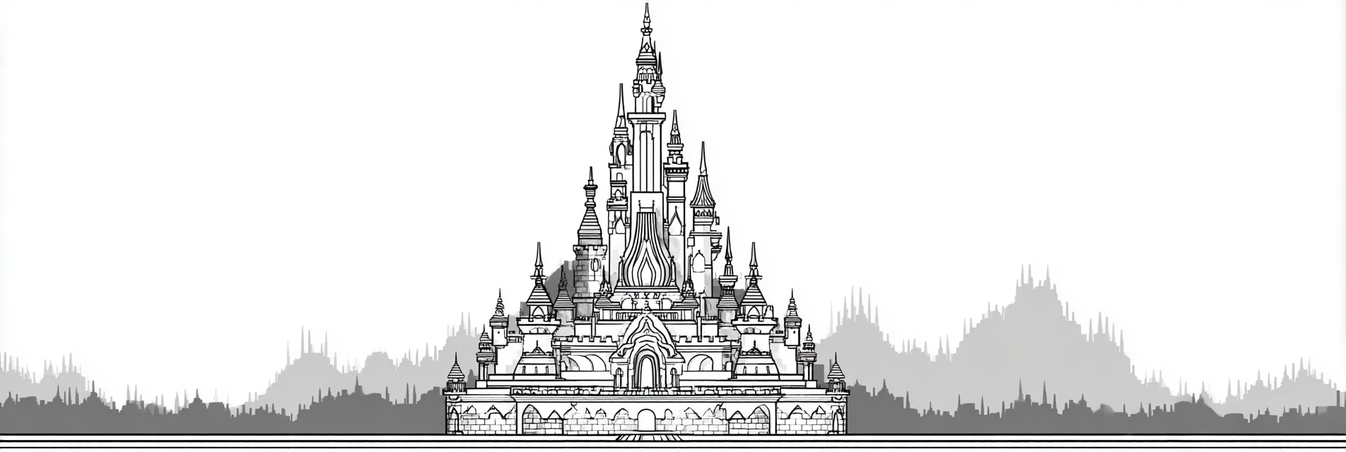 Märchenburg Monochromatisch Magie Abenteür | Minimalistisch | Stilrichtungen