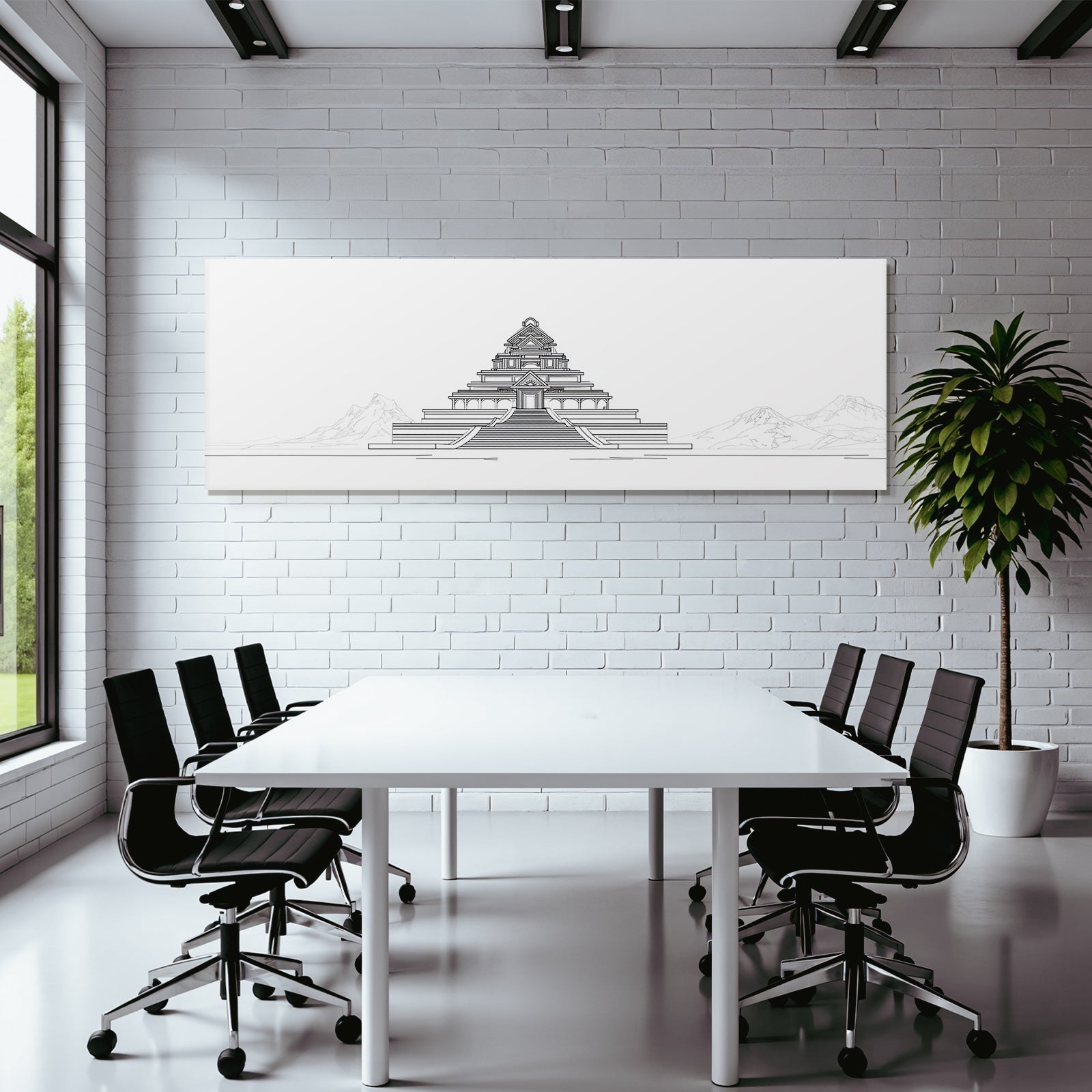 Pyramiden Tempel E Berglandschaft