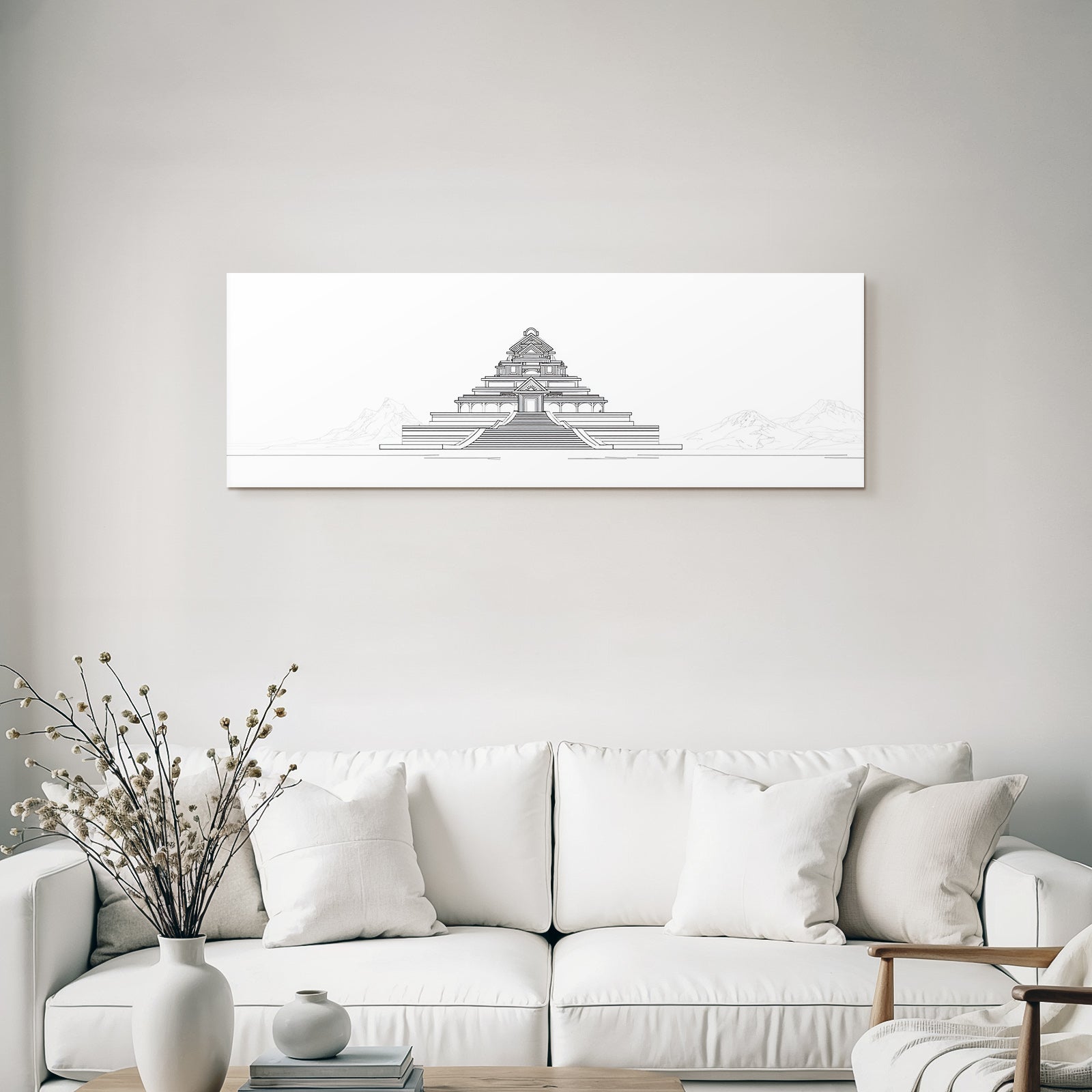 Pyramiden Tempel E Berglandschaft