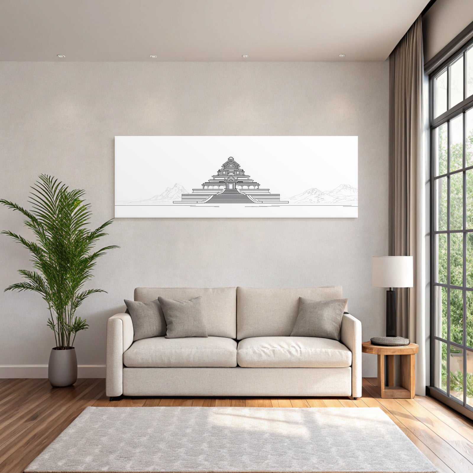 Pyramiden Tempel E Berglandschaft