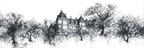 Schloss Mit Abstraktem Wald Und Traumhafter Landschaft | Minimalistisch | Stilrichtungen