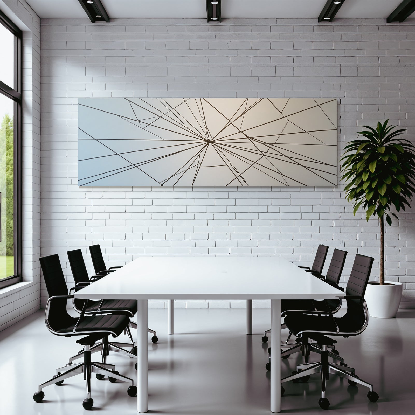 Strahlende Linien Im Zentrum Kunstwerk