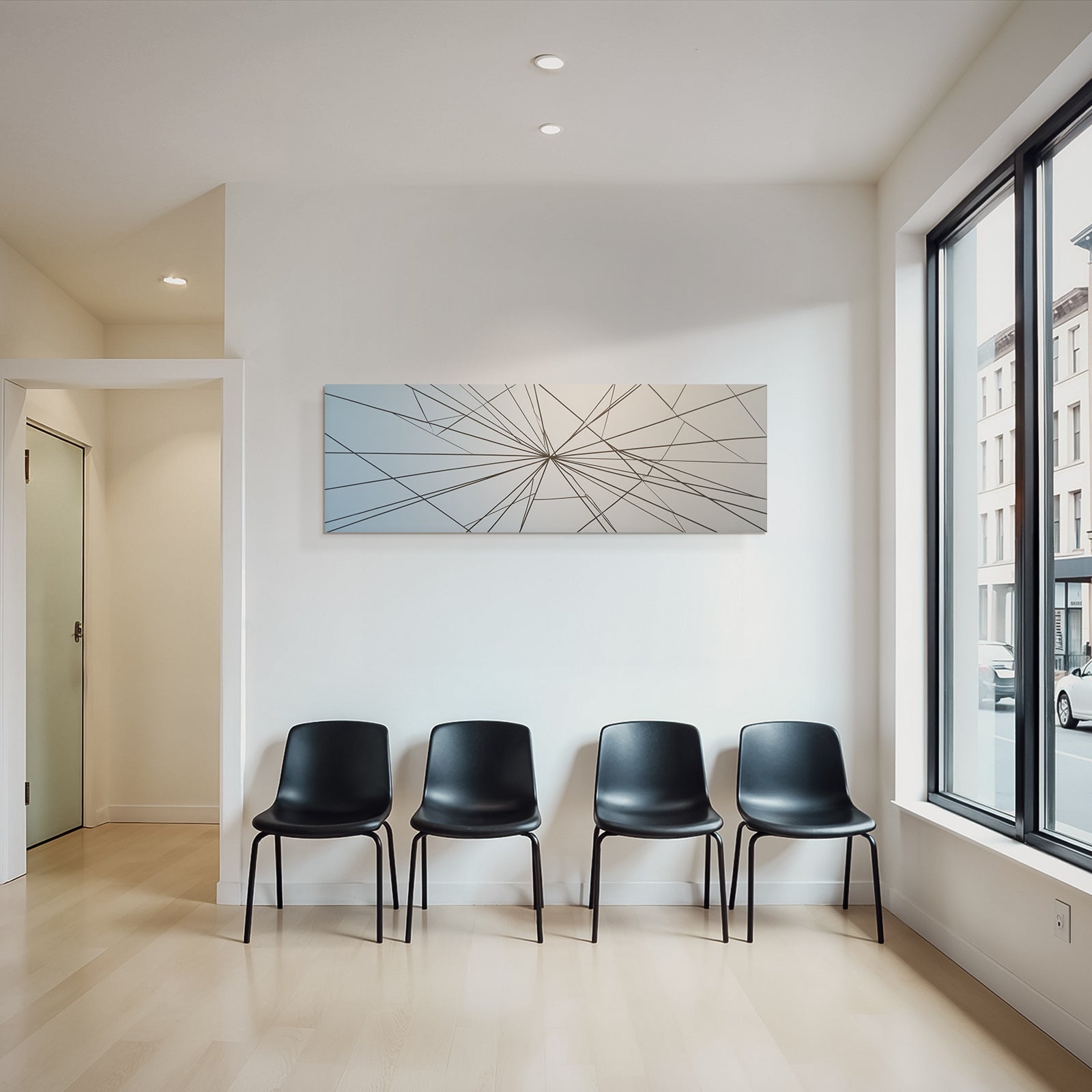 Strahlende Linien Im Zentrum Kunstwerk