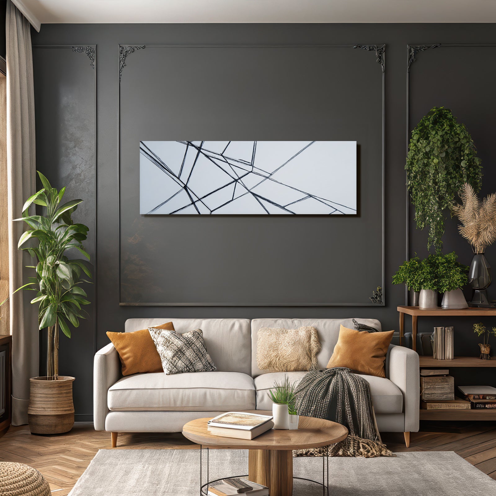 Abstrakte Linien Und Geometrisches Netz