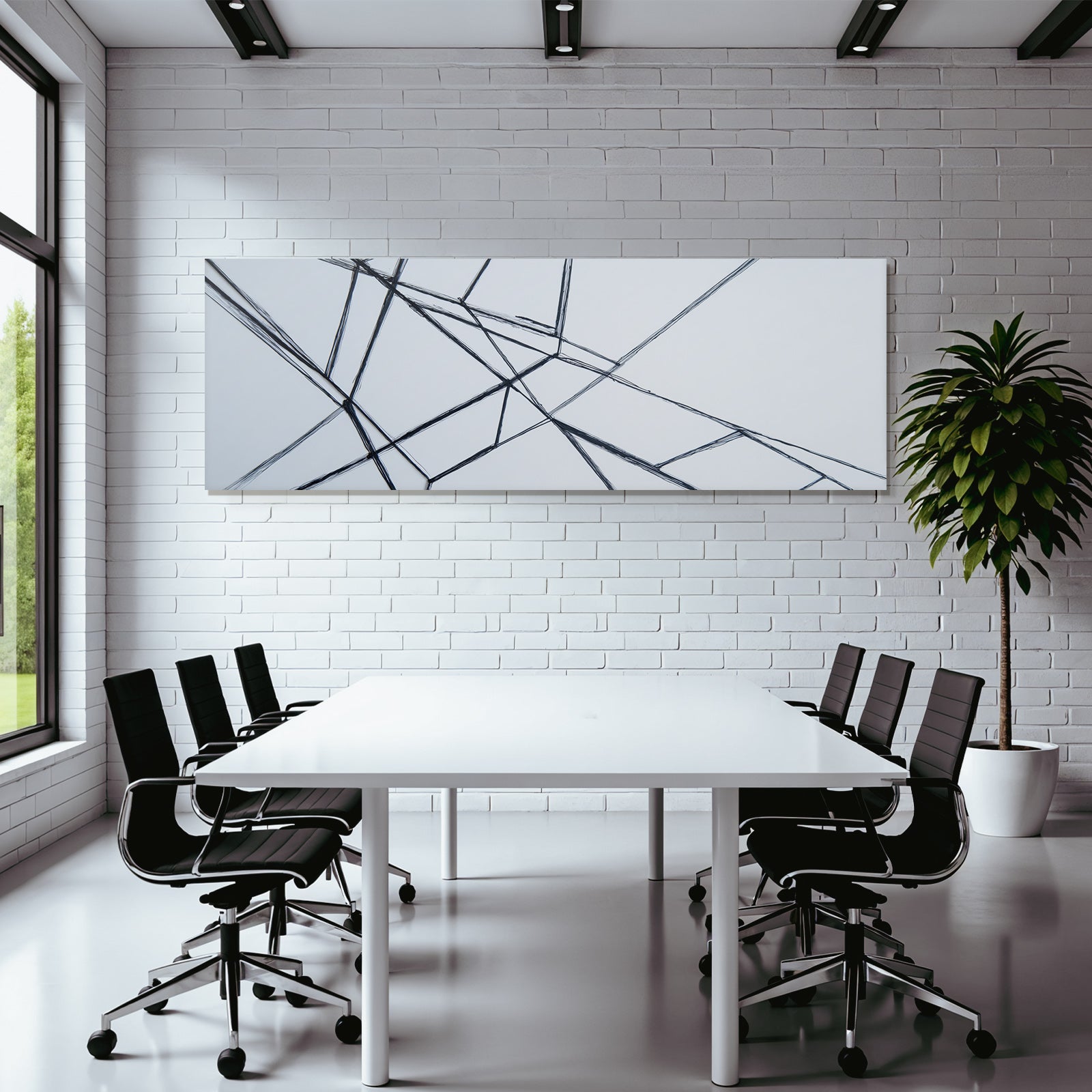 Abstrakte Linien Und Geometrisches Netz
