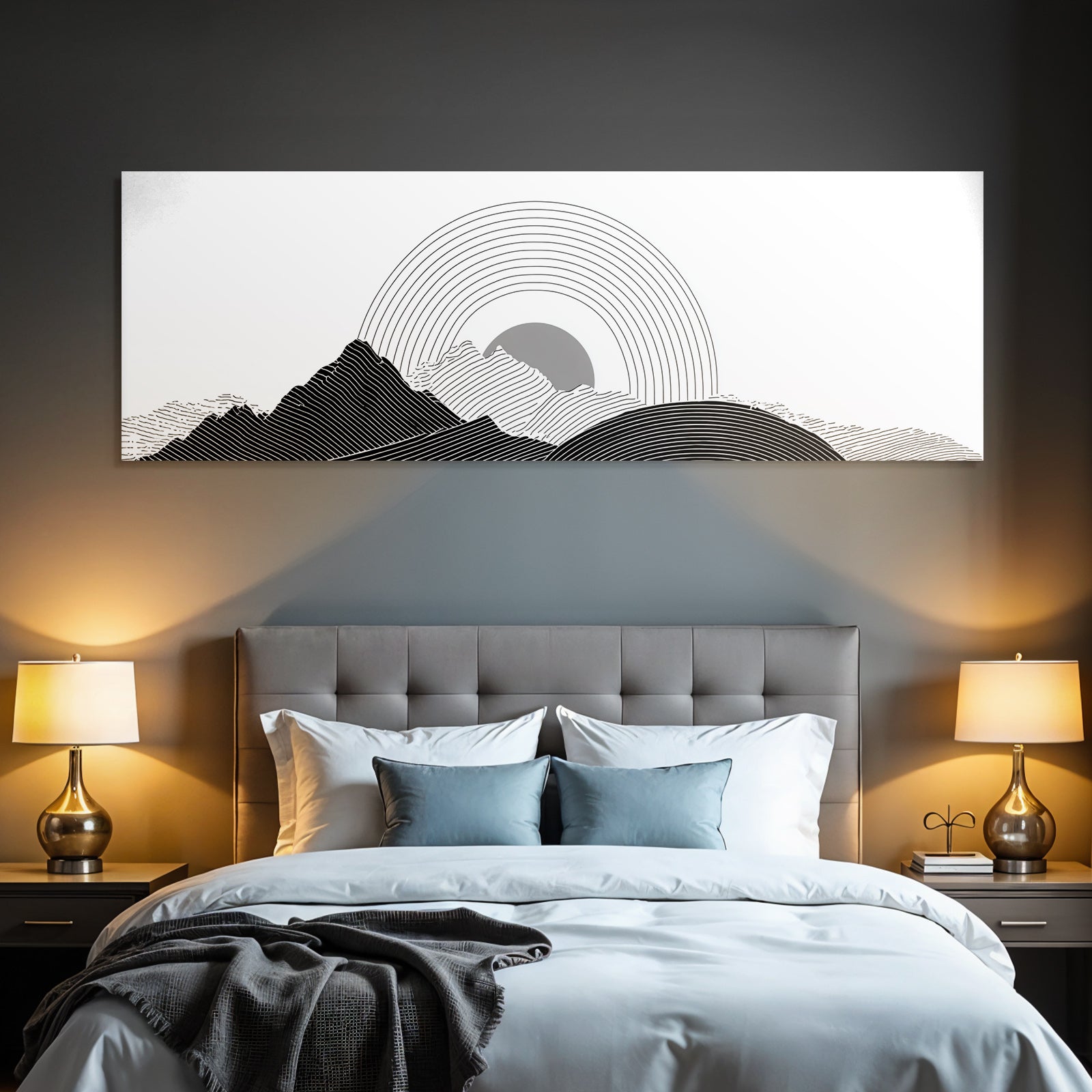 E Berglandschaft Mit Kreiselement Und Wellenmuster