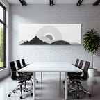 E Berglandschaft Mit Kreiselement Und Wellenmuster