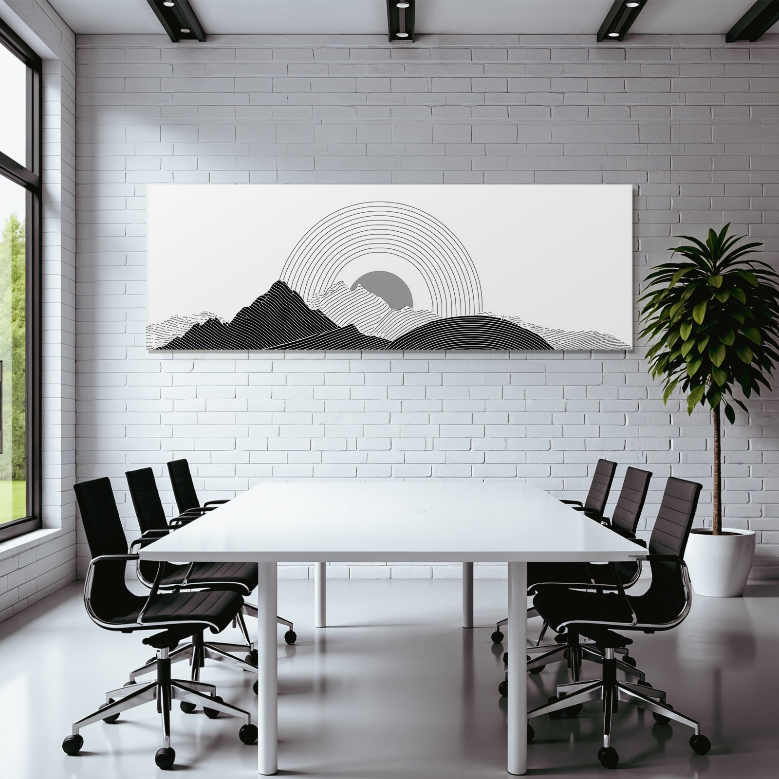 E Berglandschaft Mit Kreiselement Und Wellenmuster