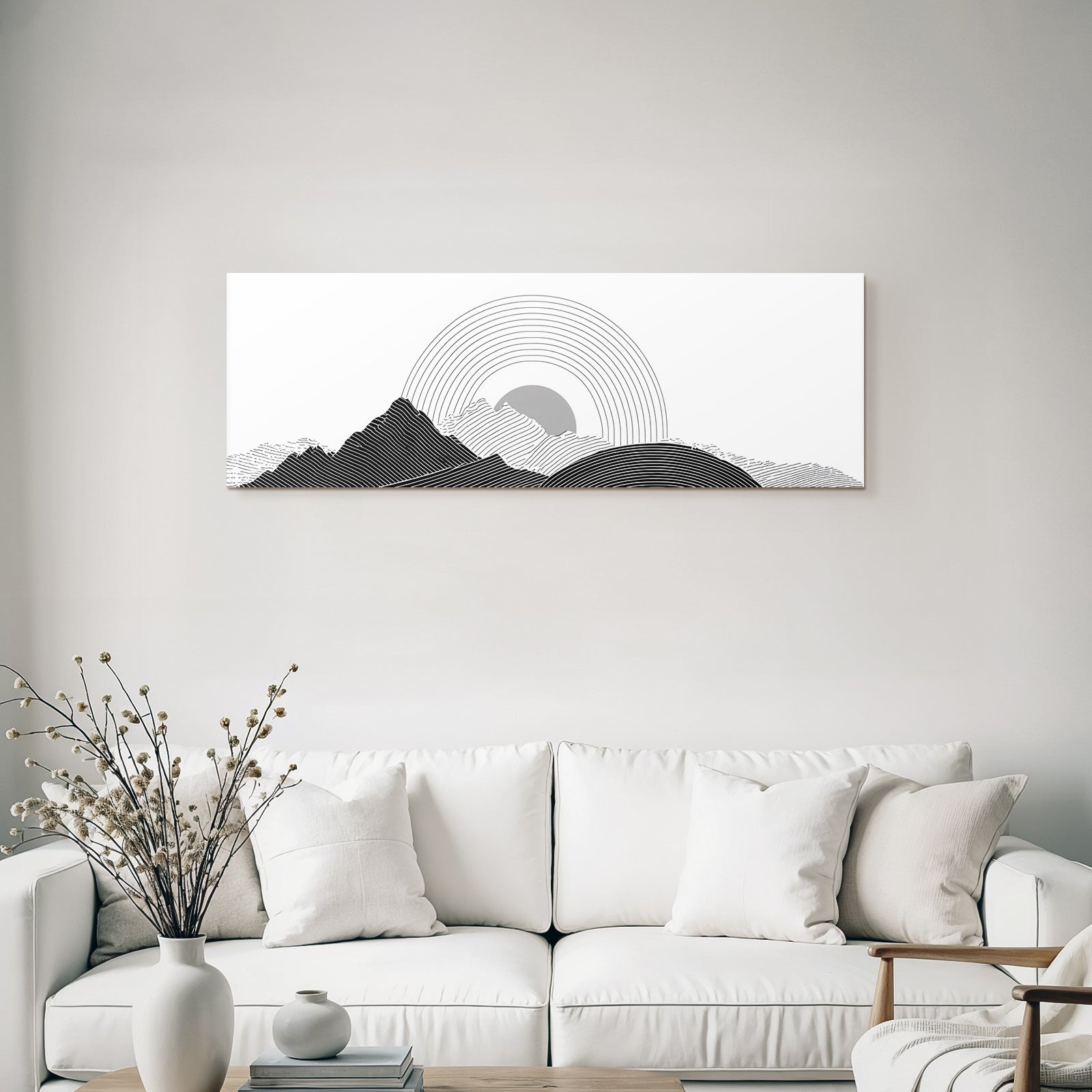 E Berglandschaft Mit Kreiselement Und Wellenmuster