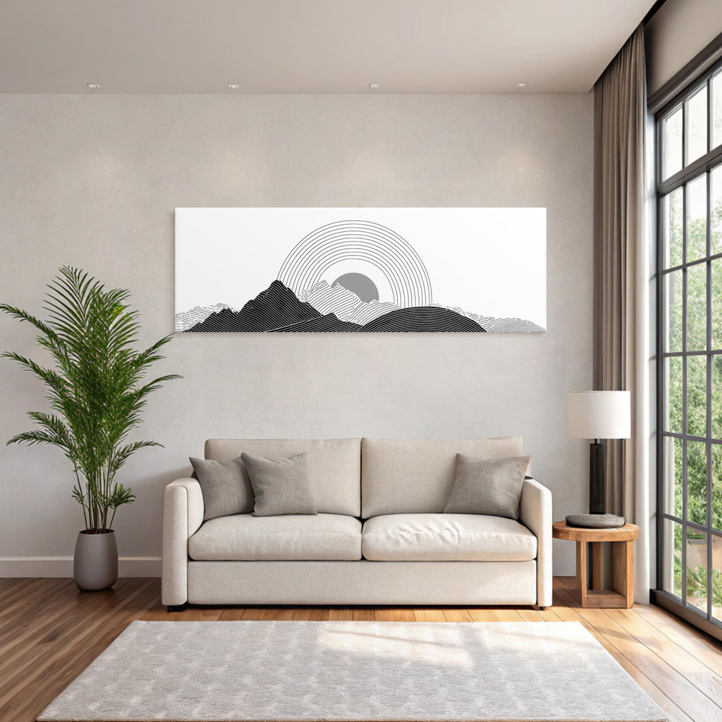 E Berglandschaft Mit Kreiselement Und Wellenmuster