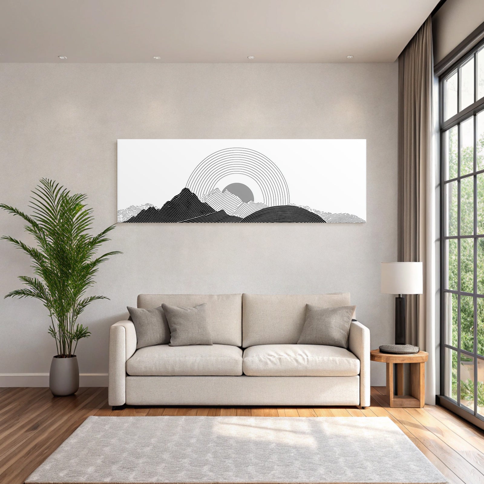 E Berglandschaft Mit Kreiselement Und Wellenmuster