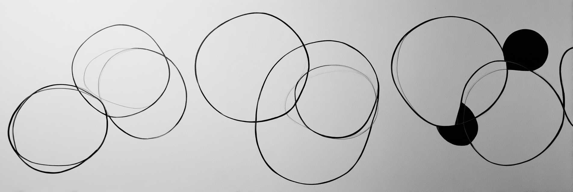 Überlappende Kreise Abstrakte Moderne Kunst | Minimalistisch | Stilrichtungen