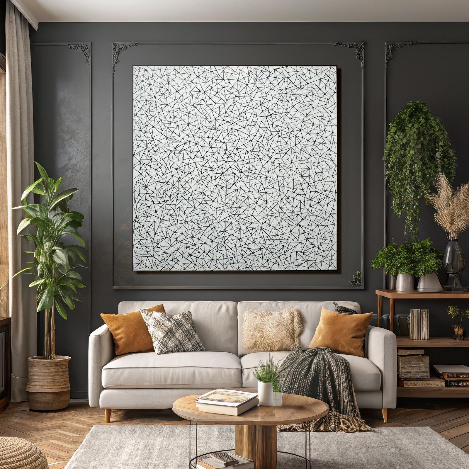 Abstrakte Kunst Struktur Chaos Verbindungen