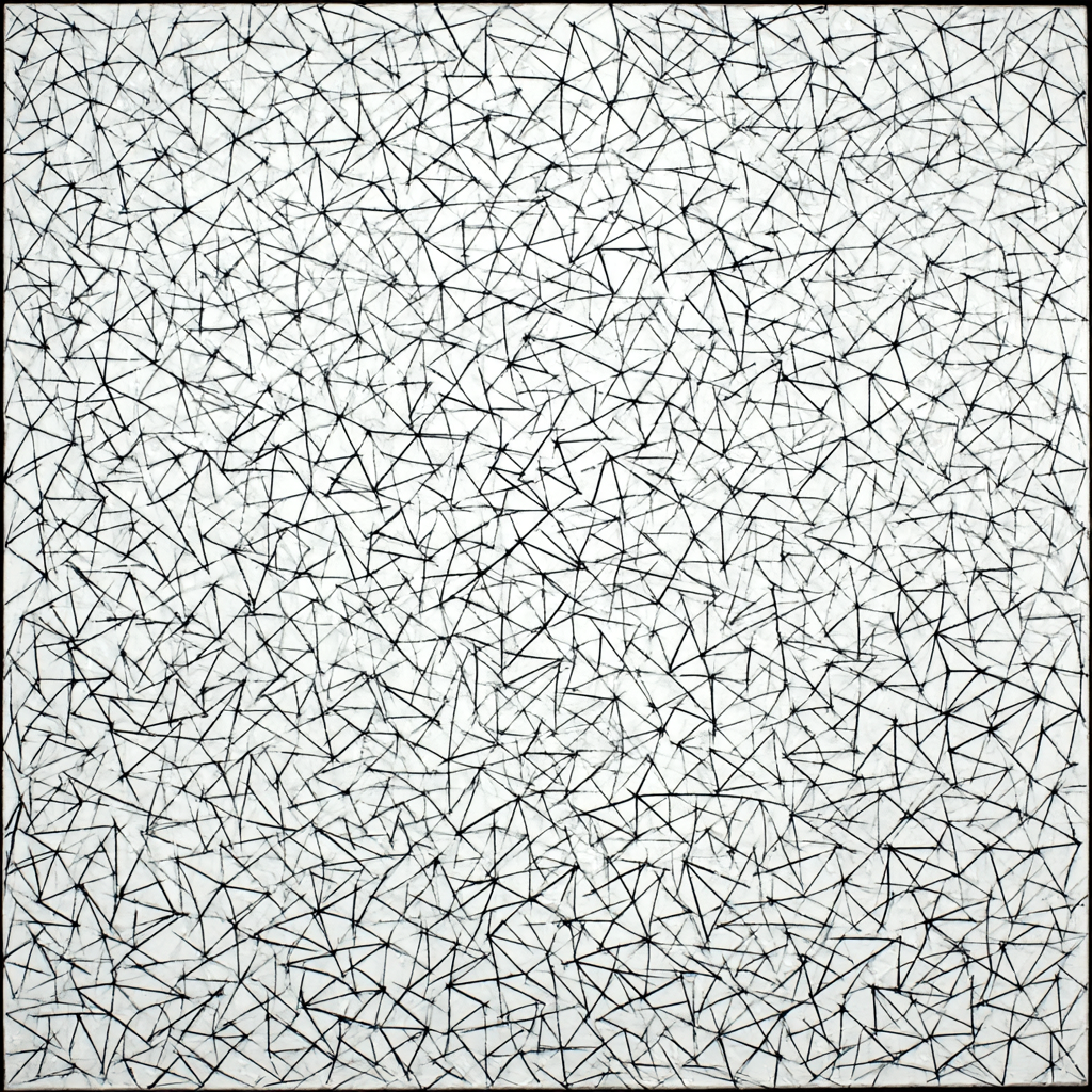 Abstrakte Kunst Struktur Chaos Verbindungen | Minimalistisch | Stilrichtungen
