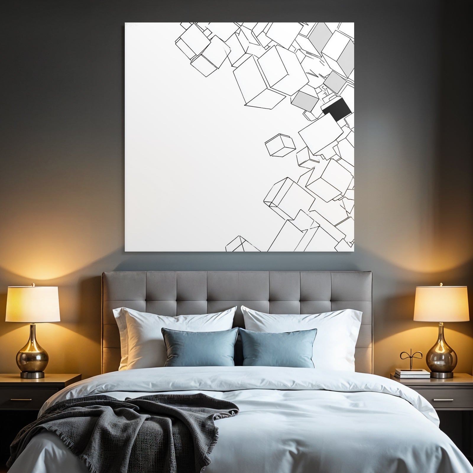 Abstrakte Illustration Geometrische Würfel Er Stil