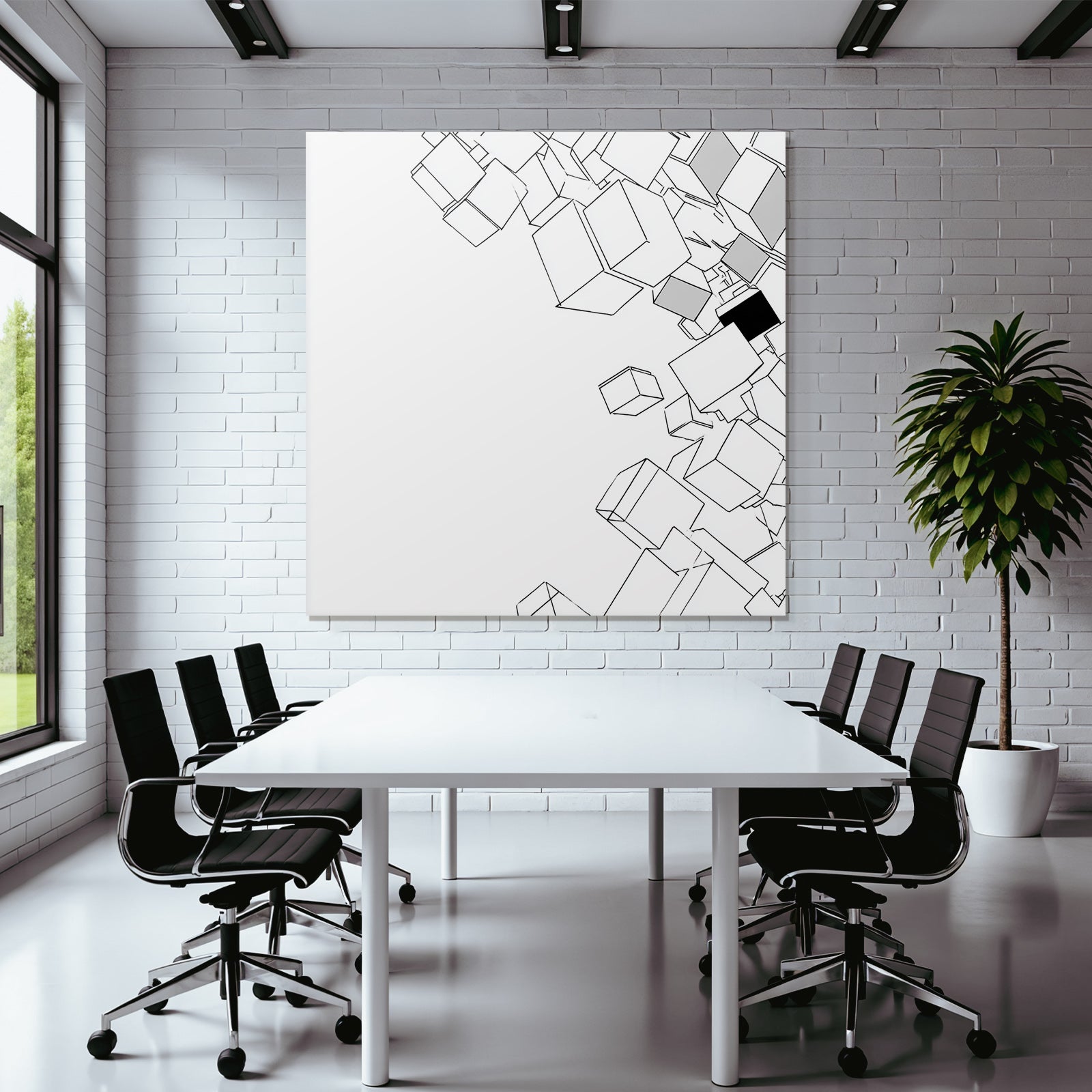 Abstrakte Illustration Geometrische Würfel Er Stil