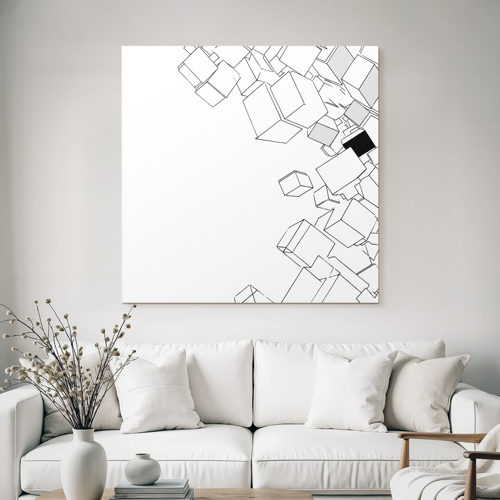 Abstrakte Illustration Geometrische Würfel Er Stil