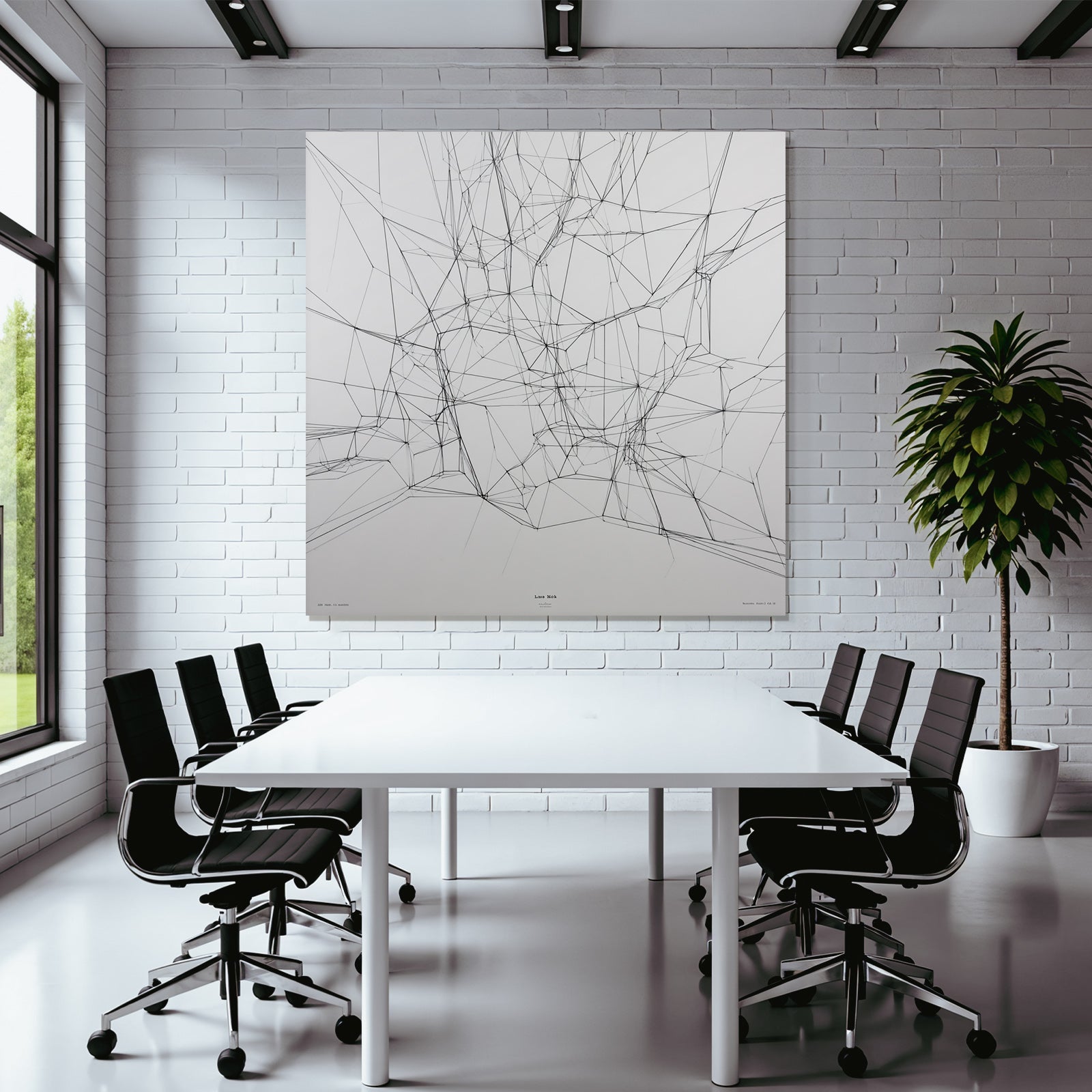 Abstrakte Vernetzte Linienkunst