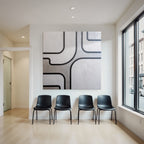 Abstraktes Design Schwarzlinien Auf Hellhintergrund Modern