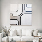 Abstraktes Design Schwarzlinien Auf Hellhintergrund Modern