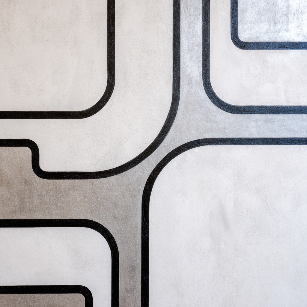 Abstraktes Design Schwarzlinien Auf Hellhintergrund Modern | Minimalistisch | Stilrichtungen