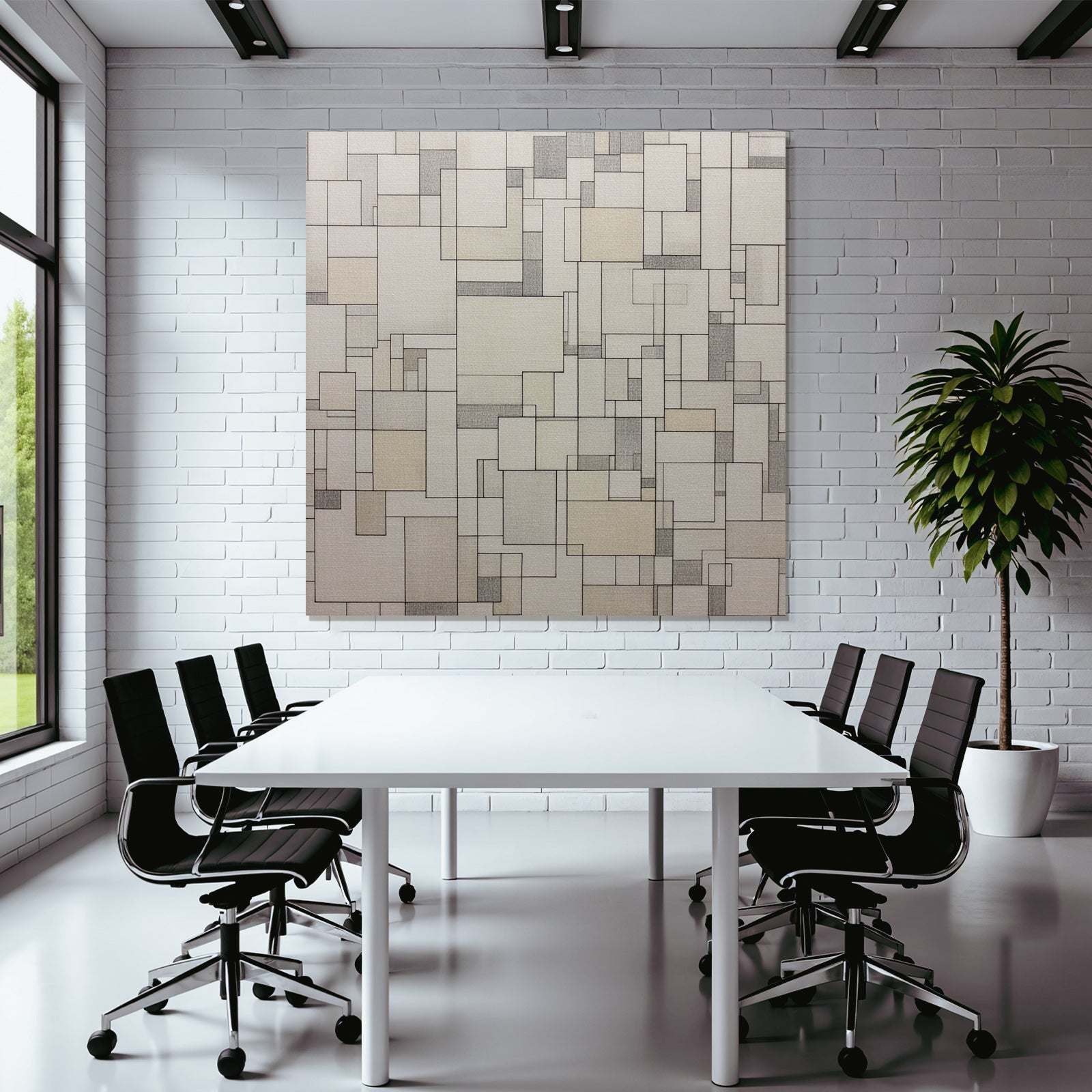 Abstraktes Design Von Überlappenden Quadraten Und Rechtecken Moderne Kunst