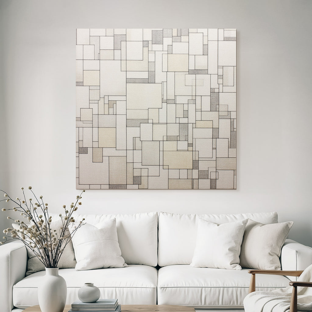 Abstraktes Design Von Überlappenden Quadraten Und Rechtecken Moderne Kunst