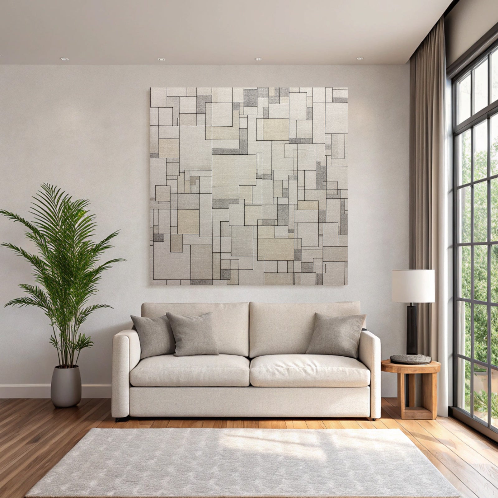 Abstraktes Design Von Überlappenden Quadraten Und Rechtecken Moderne Kunst